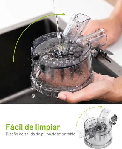 Miniatura 5 de TUUMIIST - Exprimidor de prensado en frío con canal de alimentación extra grande de 5.3 pulgadas para frutas y verduras enteras, fácil de limpiar