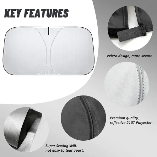 Miniatura 5 de Bestview Parasol para parabrisas para Ford Escape 2020-2025, ajuste personalizado, protector de parasol para ventana delantera, bloquea los rayos UV