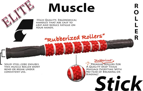 Miniatura 2 de The Stick Massage Roller Original Palo de masaje muscular para piernas Rojo - Es Rubber