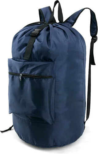 Miniatura 7 de BeeGreen Mochila de lavandería verde musgo para viaje, bolsa de lavandería con correas de hombro ajustables y cierre de cordón, XL bolsa