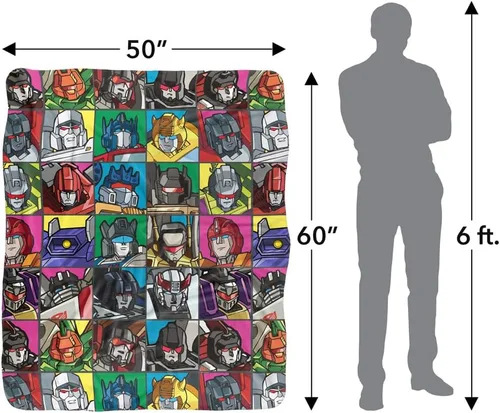 Miniatura 5 de Transformers Transformers Squares Silky Touch Sherpa Back Manta súper suave