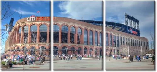 TUMOVO Lienzo grande para pared, cuadro del estadio Citi, arte de pared del equipo de béisbol estadounidense para decoración de pared del hogar,
