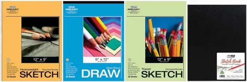 Miniatura 6 de PRO ART Paquete económico de papel para dibujar/boceto/encuadernado, multicolor