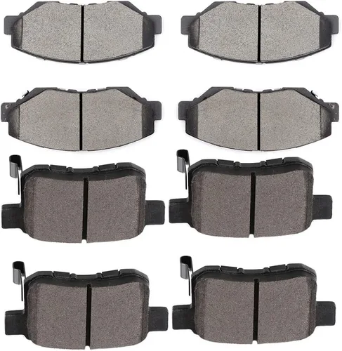 Miniatura 16 de SCITOO Kits de pastillas de freno de cerámica D465 D374 Reemplazo delantero y trasero para Acura CL 1997-1999, para Honda Civic 2002-2003 200-2011