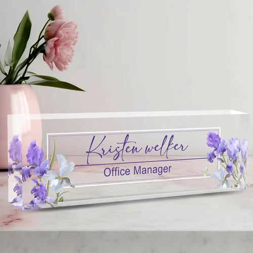 Miniatura 29 de Placa de Nombre Personalizada a Criterio, Placa de Escritorio de Acrílico, Decoración de Oficina para Mujeres y Hombres, Regalos de Agradecimiento