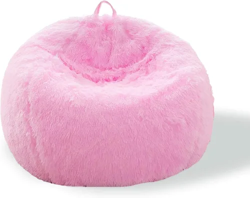 Miniatura 46 de BCU Funda para Silla Puf Ultra Suave Esponjosa de Piel Sintética Falsa Funda para Puf de Felpa Funda para Sillas de Sala de Estar para Adultos