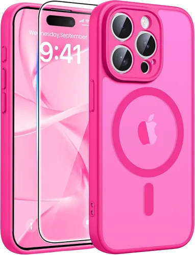 Miniatura 345 de FNTCASE - Funda para iPhone 16 Pro: magnética, mate, translúcida, de grado militar, protectora contra caídas, resistente, fina, duradera y a prueba