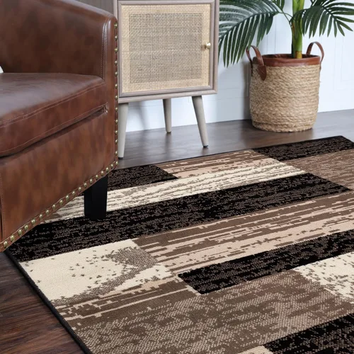 Miniatura 35 de BNM Indoor Small Area Rug, Jute Backing, Modern Geometric, Perfect for Living Room, Dining Room, Bedroom, Hardwood Floors, Office, Dorm, Entryway
