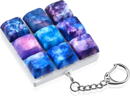 Taiyin 1 llavero con teclado con clicker, botón de descompresión, alivio del estrés, regalo para adultos para aliviar el estrés, pasar el tiempo
