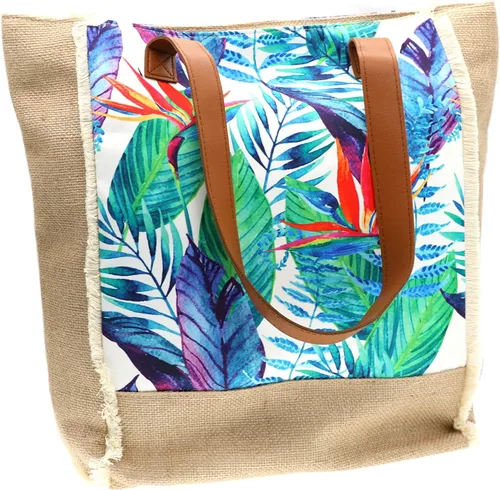 Miniatura 85 de Bolso grande de paja para mujer, tejido de ratán, bolso de playa de verano, a rayas