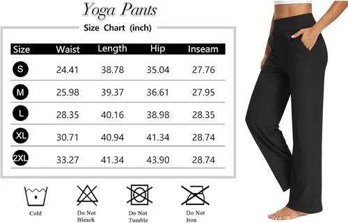 Miniatura 5 de Sarin Mathews Pantalones de yoga para mujer, corte de bota, holgados, cómodos, de pierna ancha, pantalones de entrenamiento con bolsillos