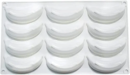 Miniatura 2 de Eforcase Molde de silicona para fondant, molde de silicona de plátano, moldes de vela 3D, molde de fundición de resina epoxi para bricolaje, jabones