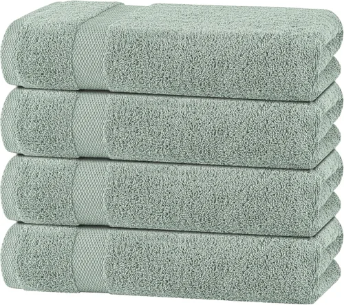 Miniatura 38 de Toallas de mano blancas clásicas para baño [paquete de 12] Toallas de mano de algodón a granel para gimnasio, cocina y spa, 16x27 pulgadas, toallas
