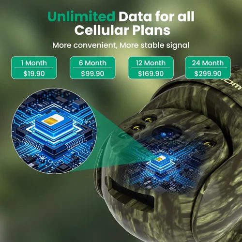 Miniatura 6 de SOLIOM S600 4G LTE Cámaras de seguridad celulares inalámbricas para exteriores, cámara de seguridad solar con inclinación panorámica de 360 °