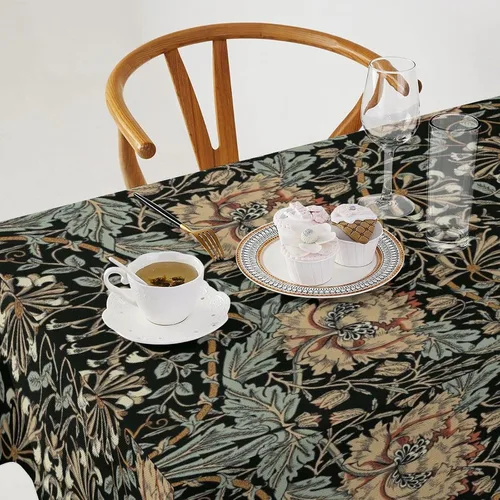 Miniatura 66 de Mantel Floral Retro de Pájaros, Diseño Original Bohemio William Morris Estampado Cubierta de Mesa para Hogar Picnic Fiesta Comedor Cocina William