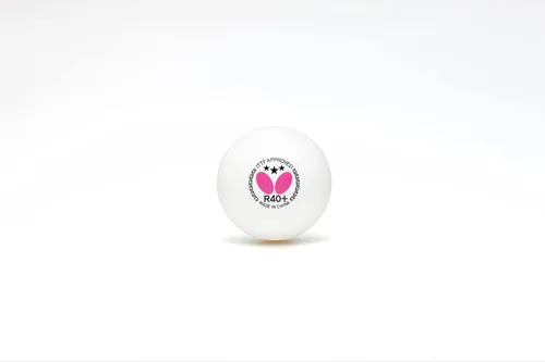 Miniatura 2 de Butterfly R40+ Pelotas de tenis de mesa, pelota de ping pong blanca de 1.575 pulgadas, pelota de tenis de mesa profesional certificada por la ITTF