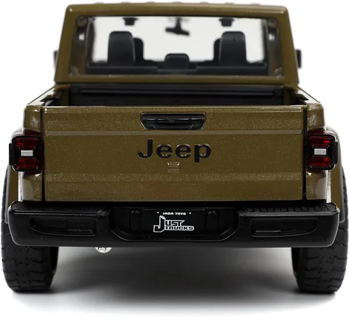Miniatura 6 de Jada Just Trucks 1:24 2020 Jeep Gladiator - Auto fundido a presión marrón con estante para neumáticos, juguetes para niños y adultos