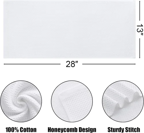 Miniatura 70 de Kitinjoy - Paños de cocina de 100 % algodón, tela de tejido gofrado, paño de limpieza ultrasuave, absorbente y de secado rápido. Beige