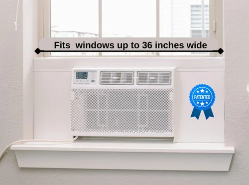 Miniatura 3 de Paneles de aislamiento envolvente Breeze Stop con aislamiento lateral blanco para unidad de aire acondicionado de ventana cubierta de aire
