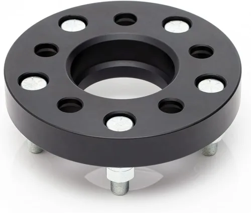 Miniatura 7 de Espaciadores de rueda centrados en el cubo forjados negros 5x114 1 pulgada con pernos 14x1.5 de 71.5mm de diámetro de buje Compatible con Dodge de 5