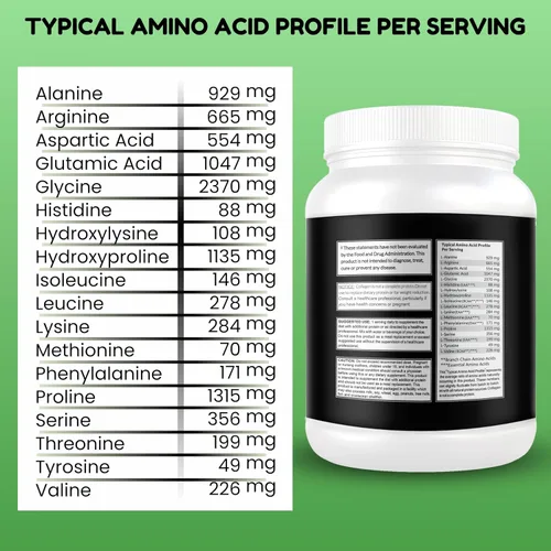 Miniatura 9 de SHIFAA NUTRITION - Polvo de péptidos de colágeno halal y alimentado con pasto 1 lb. 800 g, polvo de péptidos de colágeno hidrolizado sin sabor tipo