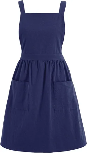 Miniatura 12 de Delantal de lino de algodón Pinknoke, vestido de mandil para mujer con bolsillos, lindos delantales de arte, chef para cocina, hornear, jardinería