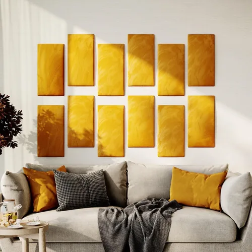 Miniatura 45 de Paneles de arte acústicos decorativos de terciopelo suave para pared, azulejos absorbentes e insonorizantes ecoamortiguadores, tablones suaves Blanco