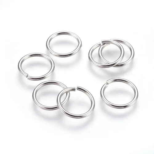 Miniatura 49 de HDSupplies 100 piezas - 4mm de argollas de acero inoxidable 304 de tono negro - Calibre 22 (espesor de 0.6mm)