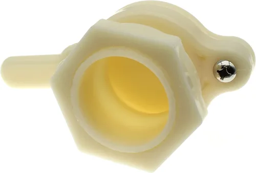 Miniatura 3 de Válvula de compuerta de miel de alta resistencia Nylon Extractor de miel Grifo Cubo Suministros de apicultura con junta y tuerca de ala (blanco)