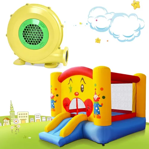 Miniatura 2 de GOFLAME Soplador de aire para inflables, ventilador eléctrico portátil y potente, soplador de casa de rebote de 1 HP para toboganes de salto