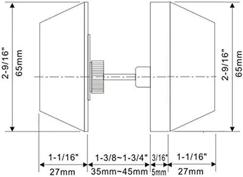 Miniatura 7 de Juegos de 2 cerraduras de puerta con cerrojos de cilindro doble con igual llave de Gobrico, cerraduras de puerta de níquel satinado con llave
