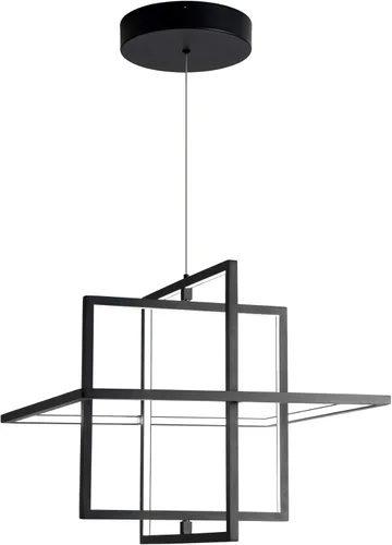 Miniatura 9 de Candelabro LED moderno – Lámpara colgante cuadrada, estilo contemporáneo, regulable para sala, comedor, dormitorio, cocina, sala de estudio, 65 W