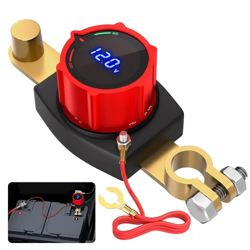 Miniatura 11 de Joinfworld Interruptor de desconexión de batería de poste lateral, 12 V-48 V, 275 A, impermeable, interruptor de corte de batería marina, 12