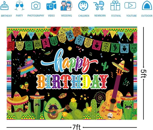 Miniatura 2 de Decoraciones para fiestas mexicanas con temática de fiesta mexicana, decoración de fiesta mexicana del Cinco de Mayo, cartel de cumpleaños de dos