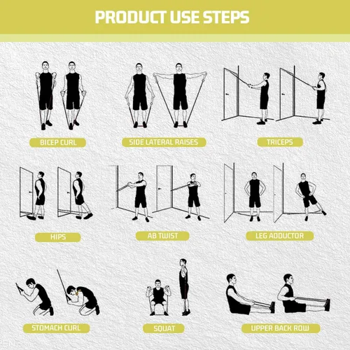 Miniatura 5 de VEICK Bandas de resistencia, bandas de ejercicio, bandas de entrenamiento, bandas de resistencia para entrenar con asas para hombres y mujeres