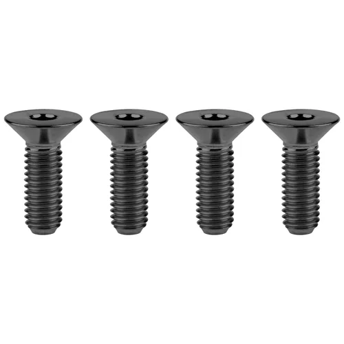 Miniatura 23 de Titanium Ti M5x10 12 15 20 0.984 in cabeza plana avellanada Tornillos hexagonales Tornillos de cabeza plana, paquete de 4 (M5x10mm, Negro)