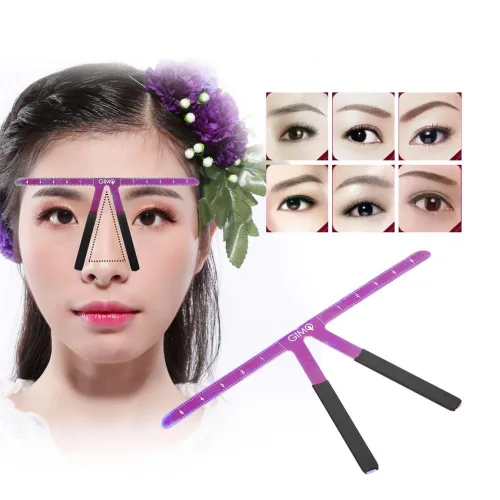 Miniatura 3 de Sonew Regla de cejas Maquillaje Pinza simétrica Posicionamiento de tres puntos Shaper Herramienta de medida reutilizable ()