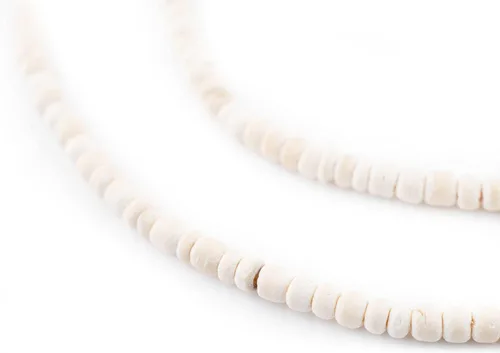 The Bead Chest Cuentas de coco natural blanco (0.157 in)