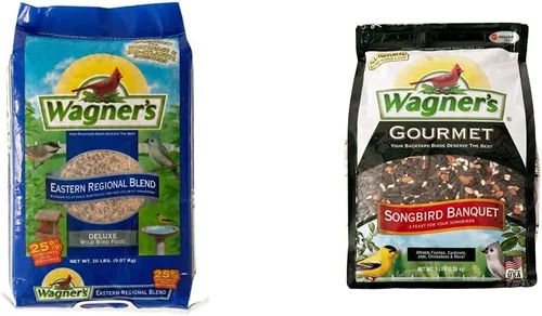 Wagner's 62004 Eastern Regional - Alimento para pájaros silvestres, bolsa de 20 libras y 82042 Songbird Banquet - Alimento para pájaros silvestres,