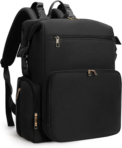CEI-CEI Bolsa de pañales de neopreno, mochila grande de maternidad para recién nacidos, mochila de viaje impermeable para mamá papá con bolsillos