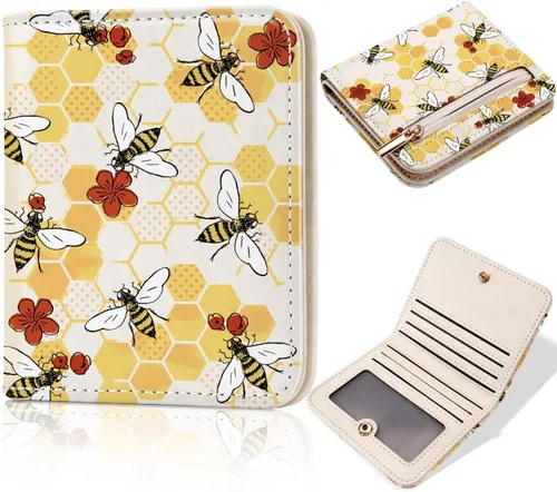 Toughergun Billetera para Mujeres con Bloqueo RFID, Pequeña, Compacta, Bifold de Cuero de Lujo, Billetera de Bolsillo para Damas, Mini Monedero con