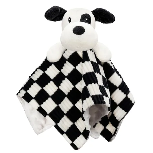 Miniatura 12 de Manta de Seguridad para Bebé León Tela Suave de Lunares Minky con Respaldo de Satén Sedoso Juguete de Abrazo Manta de Animal para Bebé y Niño
