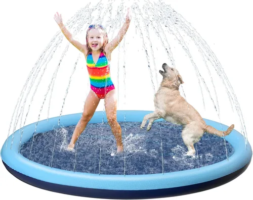 Jasonwell - Almohadilla antideslizante para salpicaduras para perros para niños, piscina para cachorros, juguetes de agua al aire libre, patio