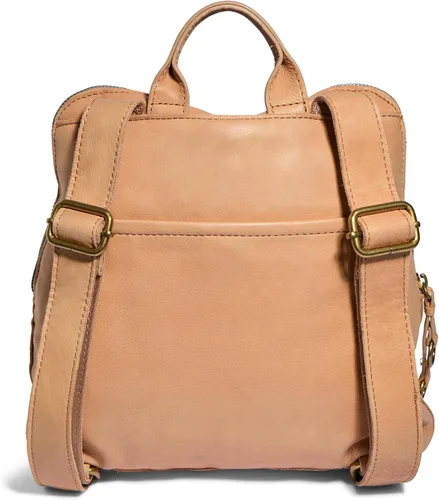Miniatura 7 de American Leather Co. Cleveland - Mochila mediana para mujer, color beige, 100% piel auténtica, elegante mochila de tamaño mediano con detalles