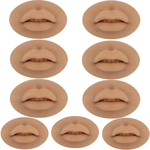 Miniatura 13 de Tattoo Fake Lips 3Pcs Tattoos Practice Lips 5D Silicone Lip for Makeup Practices Realistic Tattooss Practicess Skins Training Microblading Practics