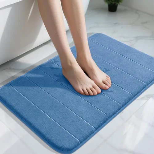 Miniatura 43 de Yimobra Tapete de baño de espuma viscoelástica, súper suave, absorbente, antideslizante, de secado rápido, lavable a máquina, tapete para bañera