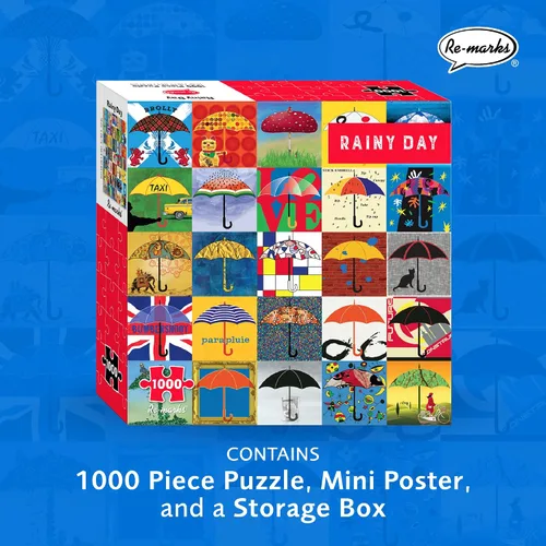 Miniatura 2 de Re-marks Rompecabezas de collage de día lluvioso, rompecabezas de 1000 piezas para todas las edades