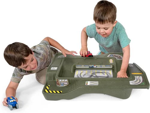 Miniatura 7 de Título: Mesa de Pista de Carreras de Coches Simplay3 Monster City Extreme Wheels - Mesa de Juego Portátil de 2 Lados para Niños con 2 Camiones