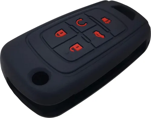 Miniatura 4 de 2 fundas de silicona para llavero de 5 botones, protector sin llave compatible con Chevrolet Chevy Malibu Camaro Cruze Limited Equinox Impala