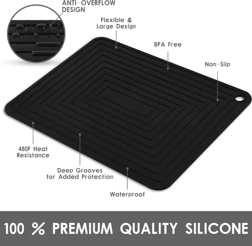 Miniatura 2 de Alfombrilla de silicona blanca para ollas y sartenes calientes, posavasos resistentes al calor, juego de alfombrillas calientes, almohadillas
